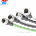 Cable de conectores de la serie M IP67 IP68 personalizada Cable